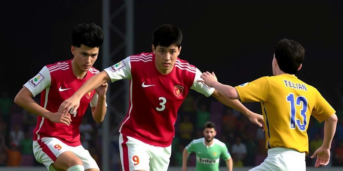 Goa Youth Football Stars Gameplay Screenshot Goa Youth Football Stars gameplay showing a tense match moment with players in traditional Goan club jerseys